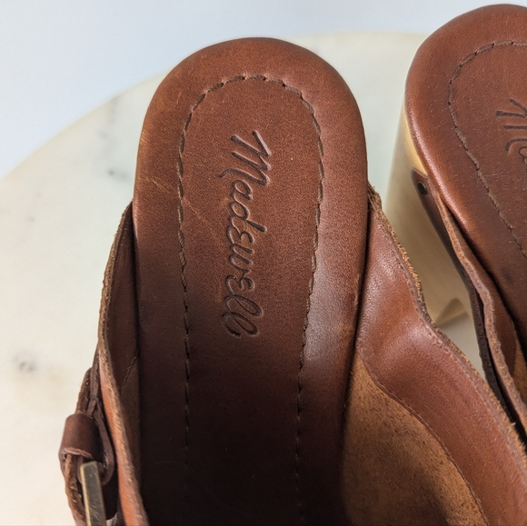 Madewell Kiltie Brown Leather Fringe Clogs - Picture 4 of 12